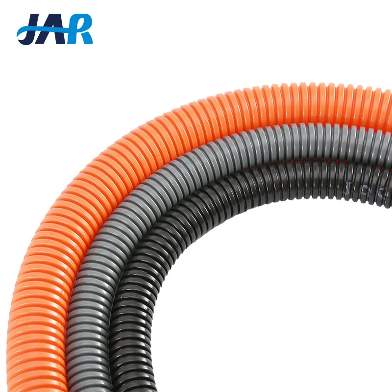JAR Factory Price Wiring Protection Nylon Corrugated Tube Plastic PA Material Flexible Conduit For Smart EV Car