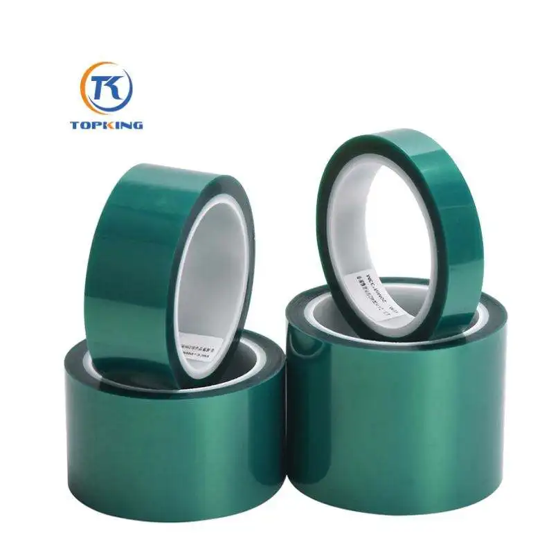 Factory Price 0.08mm Sublimation Soldering Power Coating Heat Resistant High Temp Green Polyester Masking Heat Tape
