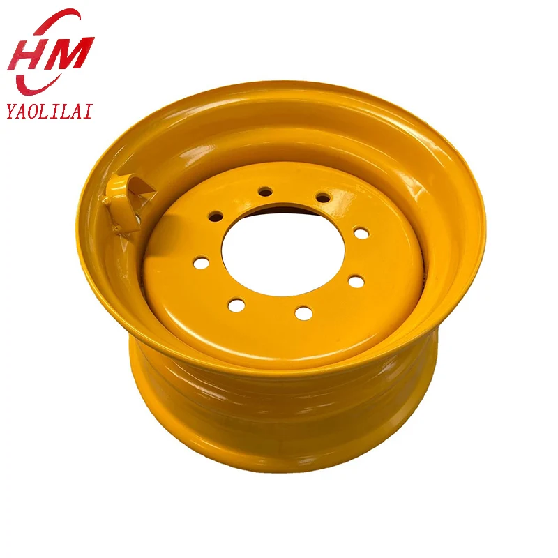 Rim manufacturer skid steer loader rims 8.25x16.5 steel custom rims 8 holes for 10-16.5 tire