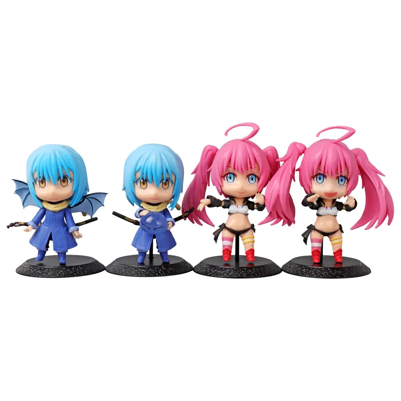 4 Pcs/Set Anime That Time I Got Reincarnated As a Slime Rimuru Cute Q Version Action Figure