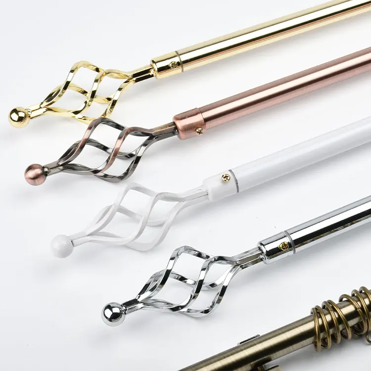 A variety of hot sale round tube single iron curtain poles tracks