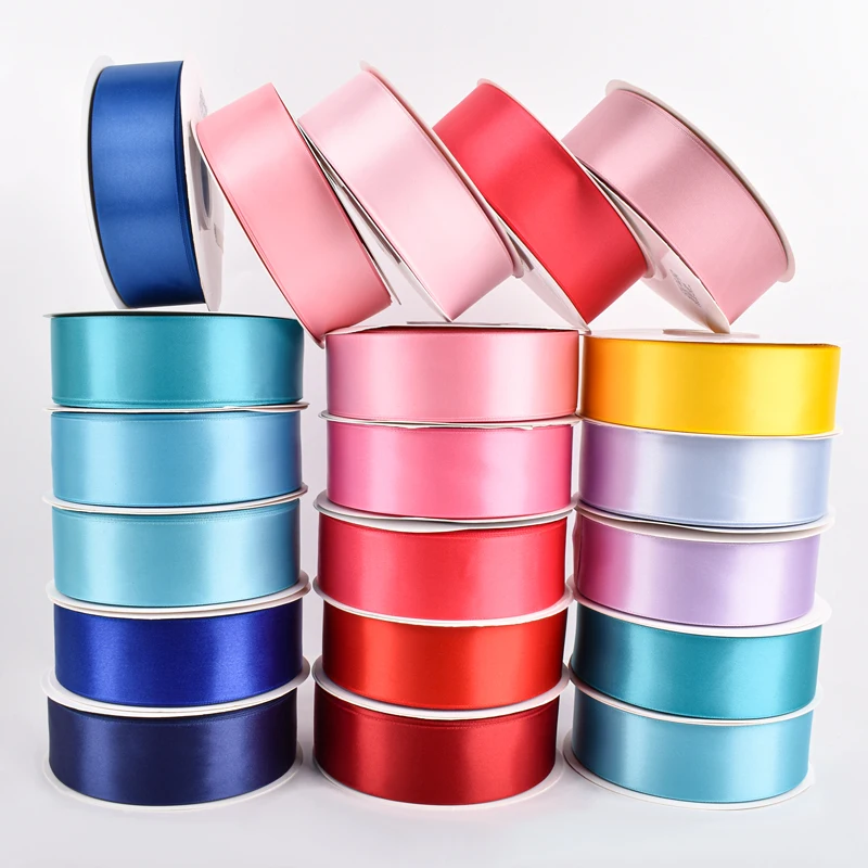 100 yards/Roll 1.5inch ribbon 1 1/2 Polyester 4cm Double face satin ribbon for flowers roses