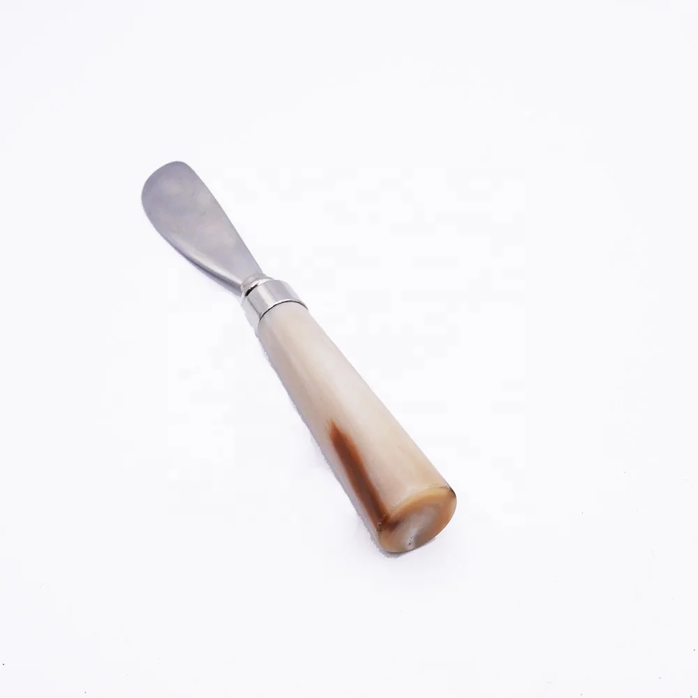 
nature buffalo horn handle stainless steel bread butter knife dessert spreader 