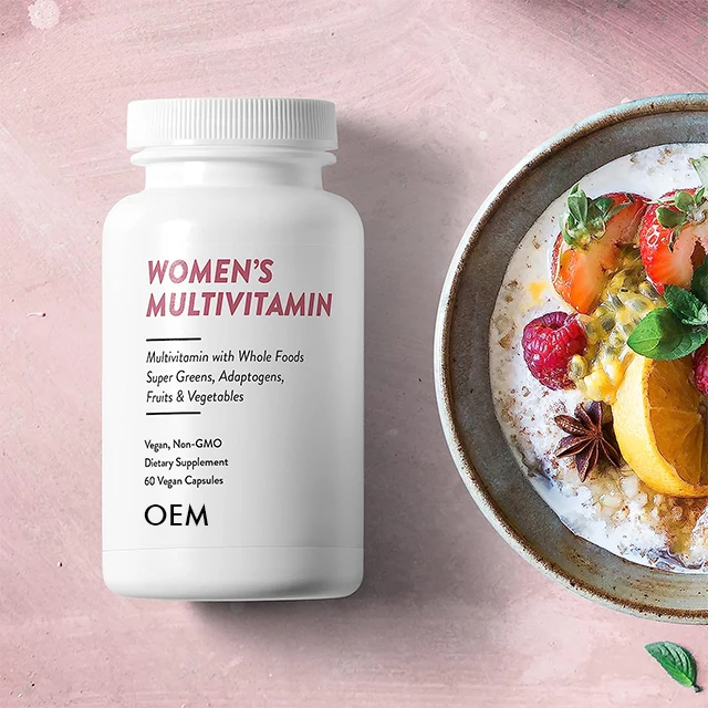 OEM Vitamina C Multivitamin Softgel Capsules for Women Daily Supplement with Whole Food Vitamins