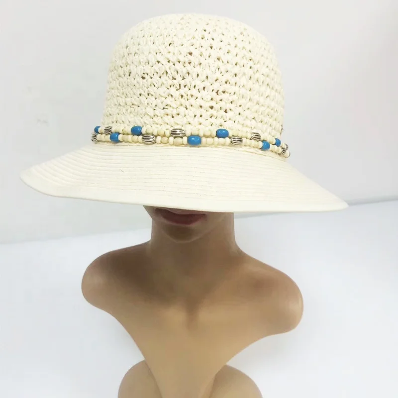 
Customize Chinese Female Wide Brim Cheap Lady Beach Women Sun Straw Hat 