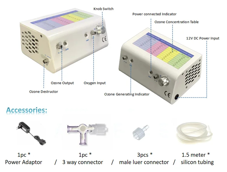 AQUAPURE 10-104 ug/mL Ozone Therapy Equipment MOZ0.2-AD