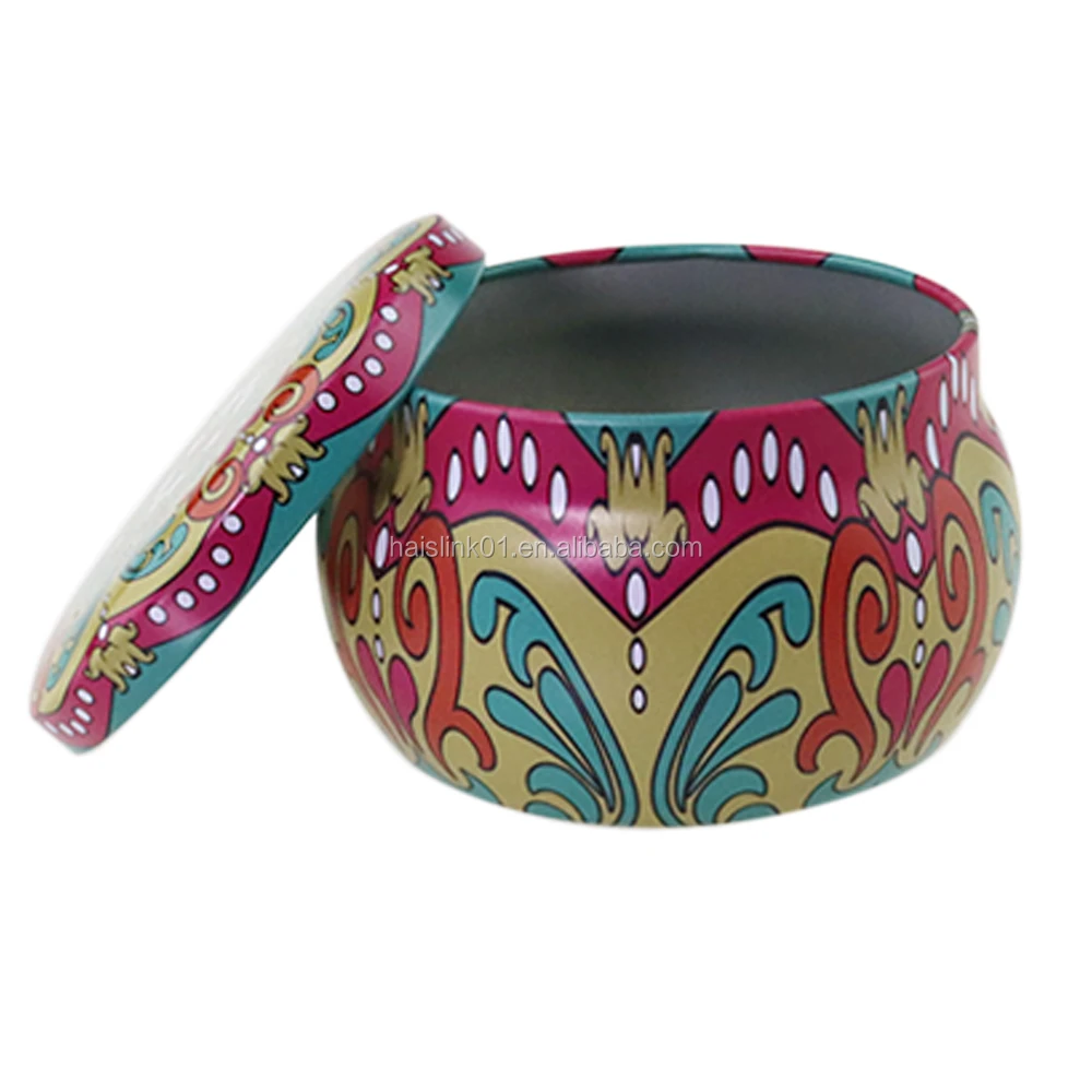 Пустые бесшовные круглые металлические свечи 4 унции 8 унций, конфеты, шоколад, чай, жестяная коробка