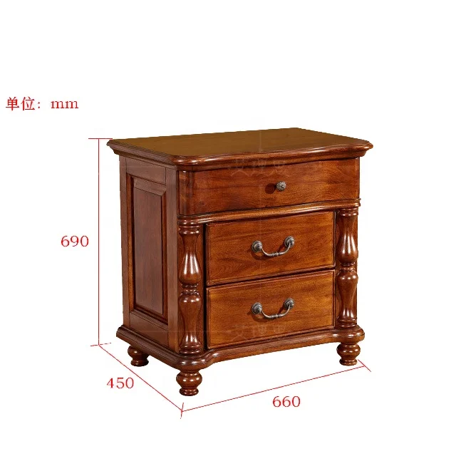 smart bedroom furniture/ luxury walnut bedside table brown