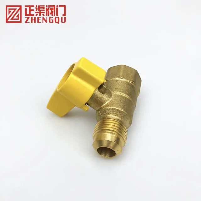 yellow handle small Valve  Hose Barb Brass Water Oil Air Gas Fuel