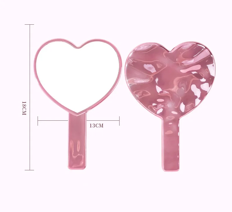 Hot Selling Electroplated Handle Sliver Round Square Small Handheld Makeup Mirror Silver Chrome Handheld Mirror Cosmetic Mirror