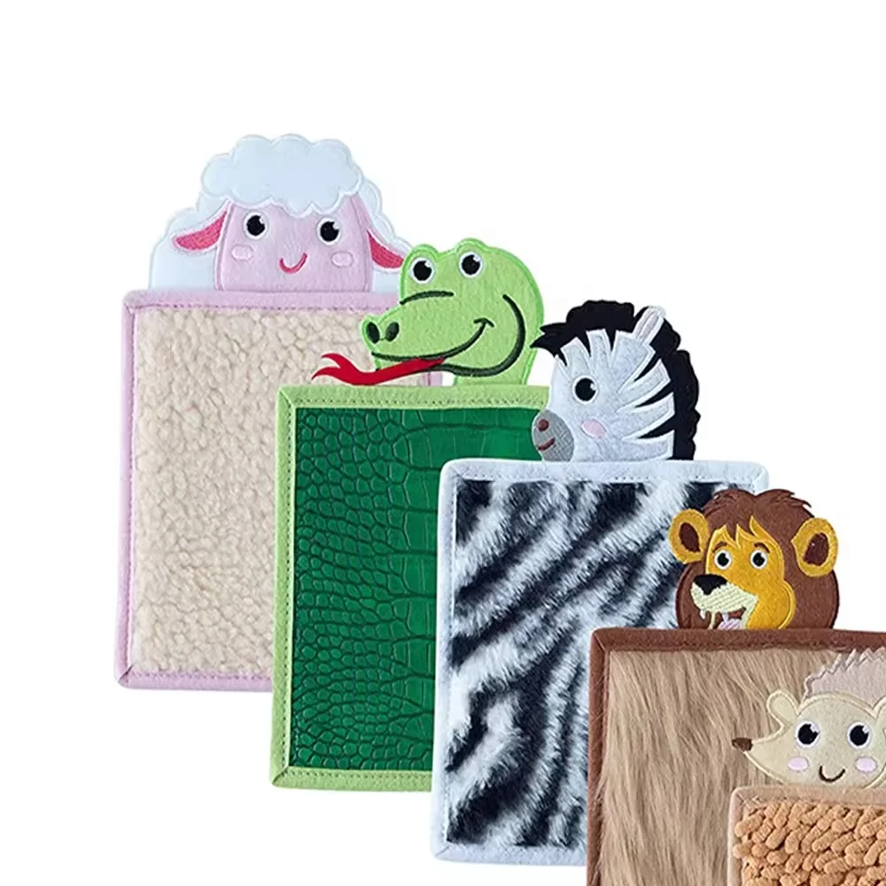 Autistic sensory tactile games Multi-Sensory Exploration Feel Touch felt Animal head sensory mat