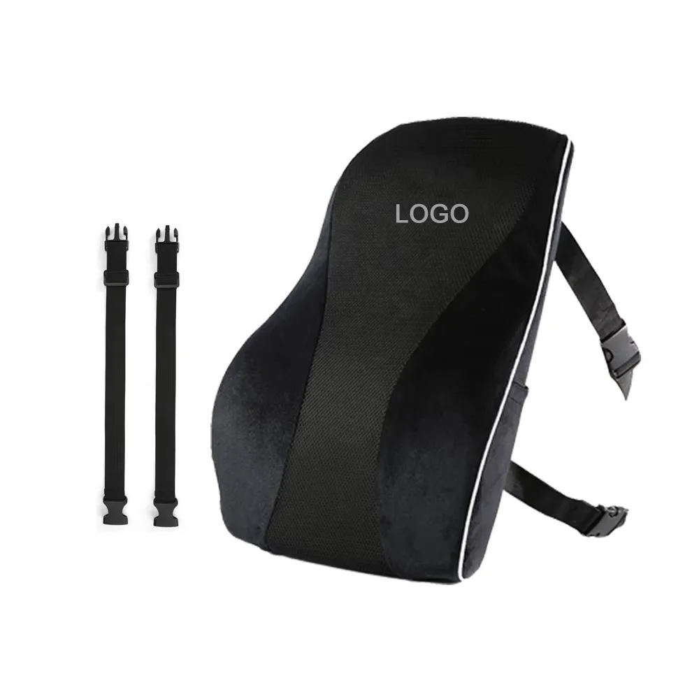 JYM Car Back Support Pillow Chair Cooling Gel Memory Foam Lumbar Pillow Back Support Car Seat For Lower Back Pain Relief