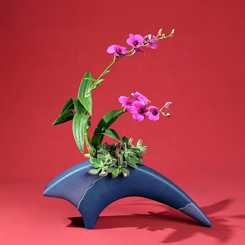 Kenzan Japanese style Ikenobo Ikebana Flower vase  for art floral Ceramic Ware  Flower Arrangement Tool