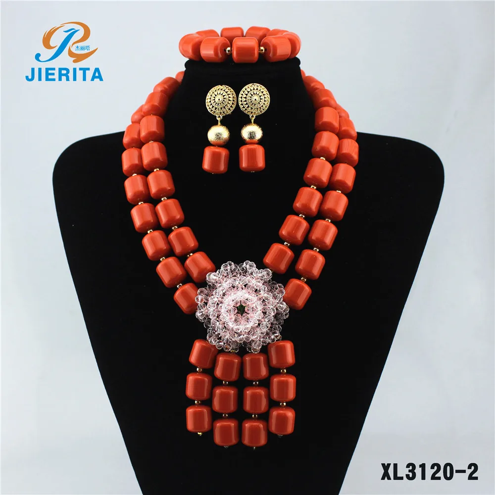 XL3120-1 African design high quality new big red three ring beads handmade wedding jewelry