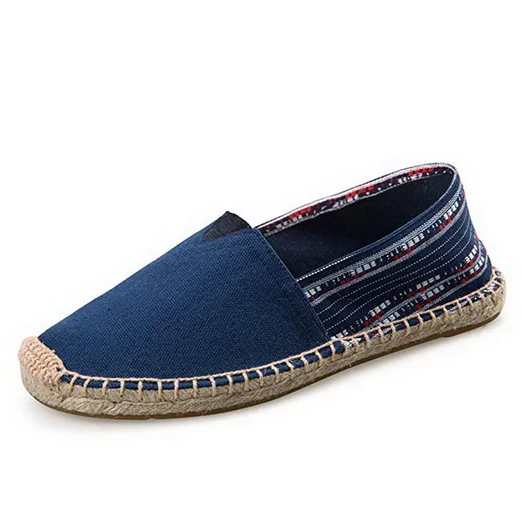 Cheap Custom Casual Cloth Shoes Canvas Slip-on Espadrilles For Men