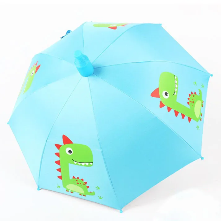 Wholesale 190T 8K UV Straight Umbrella Semi Automatic Custom Logo Printing Kids Safety Vinyl Umbrella For Children