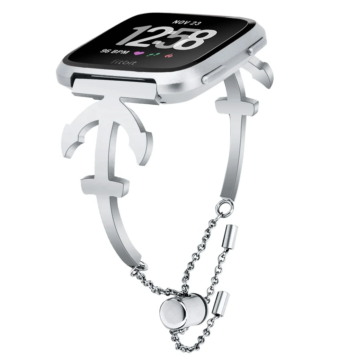 Highly resistant women jewelry wrist bracelet For FitBit Versa watch band for smartwatch strap