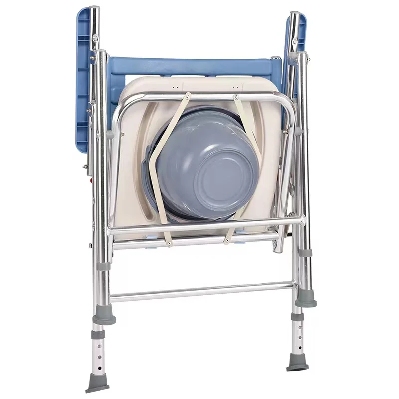 Factory Direct Sale Stainless Steel Adjustable Folding Bathroom Shower Toilet Chair