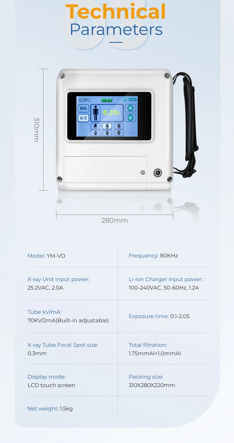 70 Kv Portable Camera Dental Digital Vet Handheld X Ray Unit Machine Intraoral X-ray