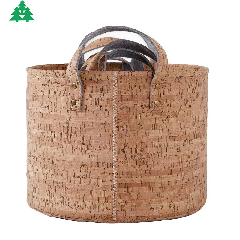 Модная корзина для хранения из фетра и пробки, корзина для хранения детских игрушек, одежды, белья