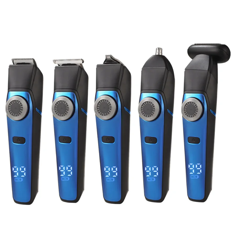 professional 5 in 1 electric beard trimmer and hair clipper cutting set for men