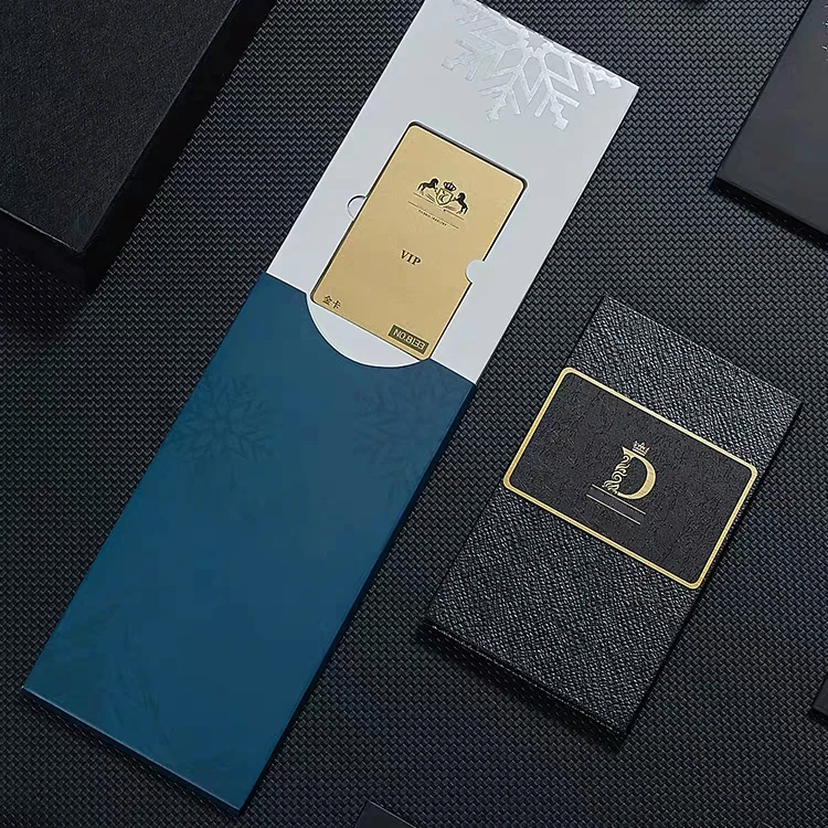 Wholesale Anodized Metal NFC Business Card Tag Custom Metal Cards With Packaging Gift Box