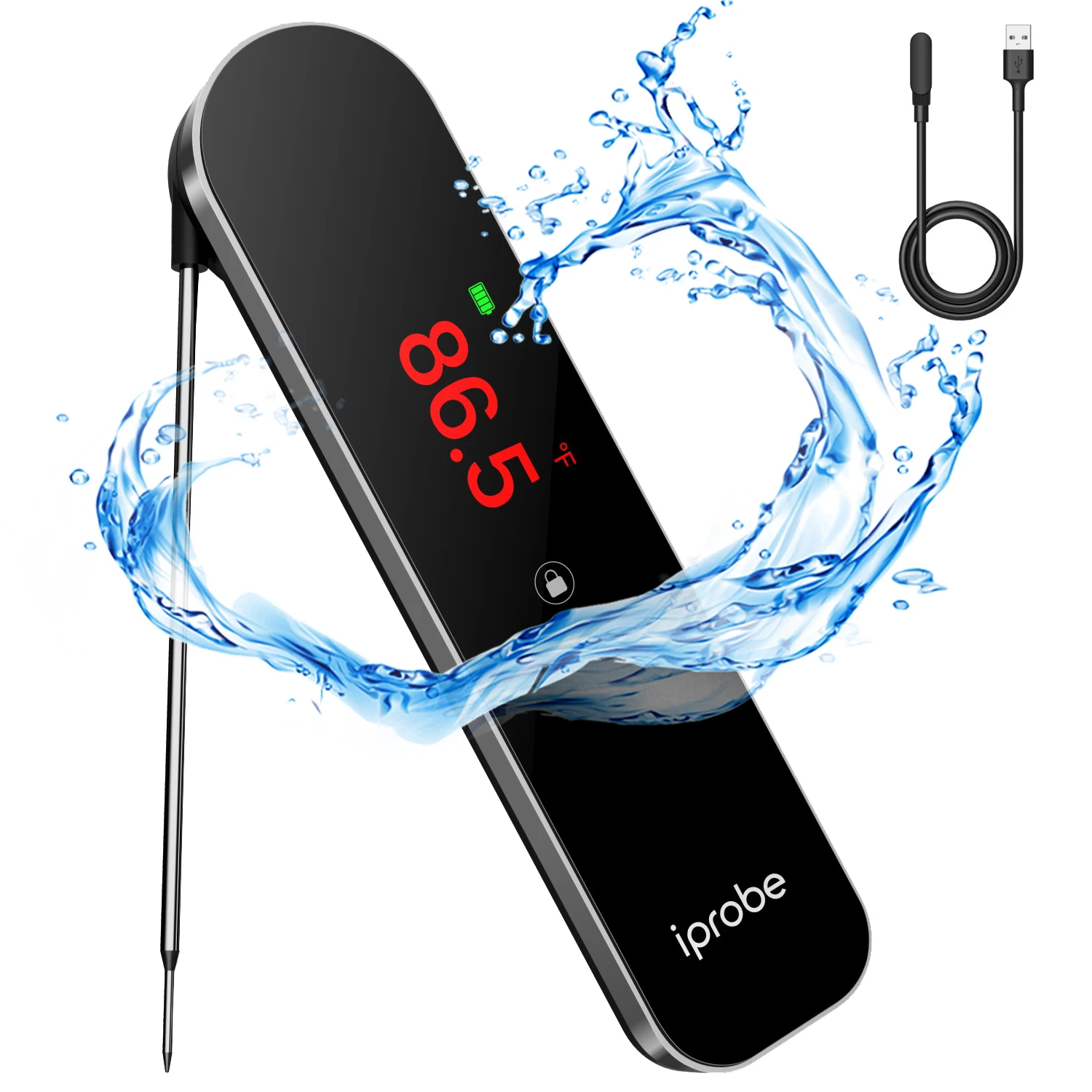 Iprobe Lightning IP-08 IP67 водонепроницаемый цифровой мгновенный считывание Мяса Термометр