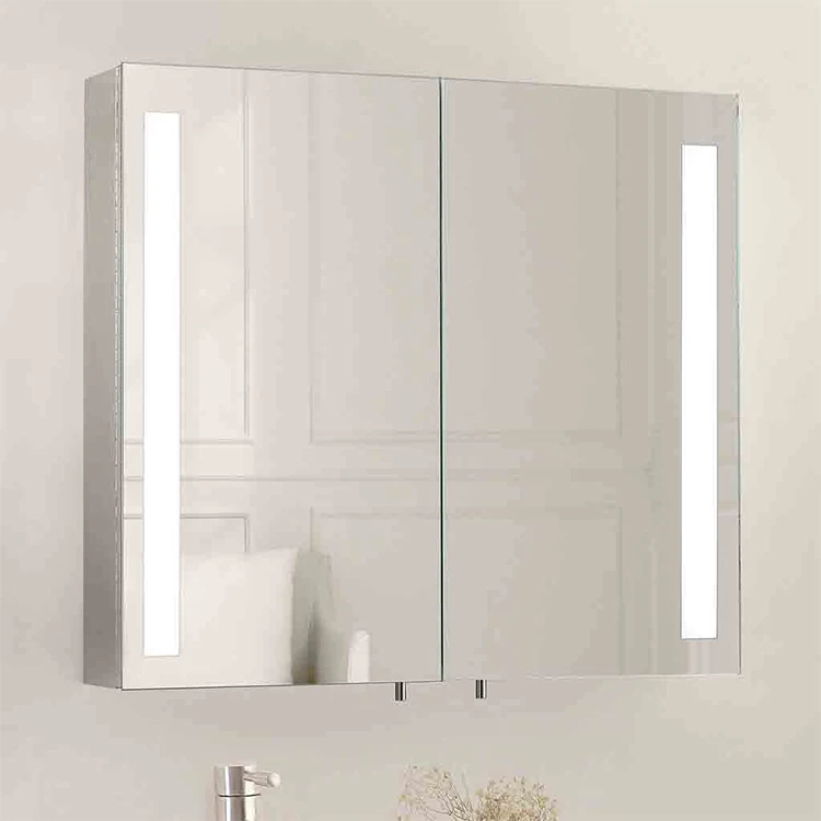 Washbasin Design Cabinet Stainless Steel Medical Bathroom LED Lighting Mirror Medicine Cabinet