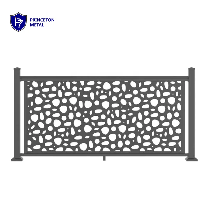 Manufacture aluminum balcony deck stairs customized modern aluminum laser cut railing