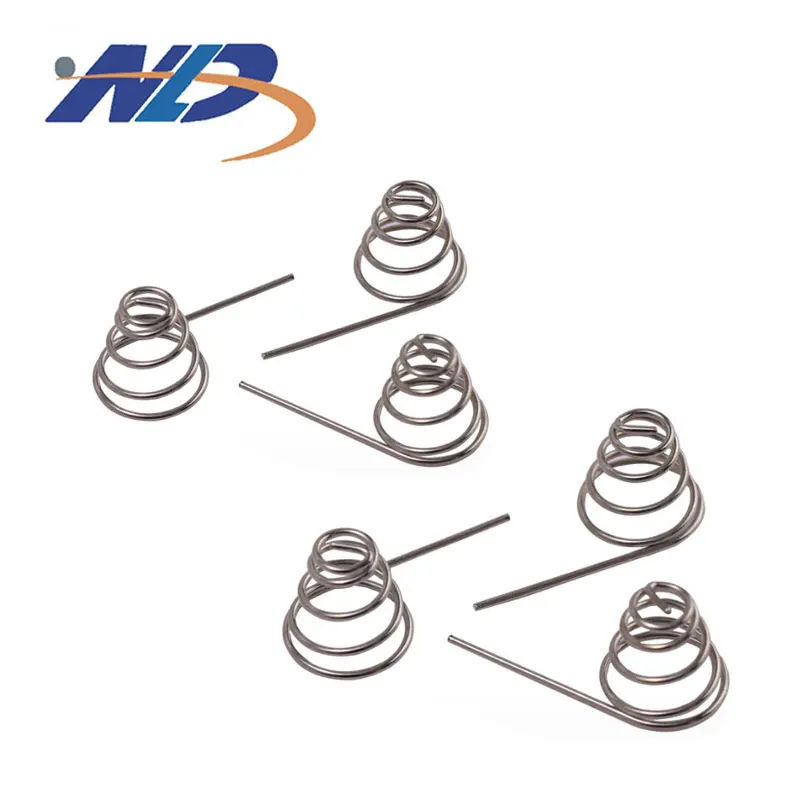 Manufacturer 1mm conical cylindrical tower AA battery copper positive and negative contact compression spring