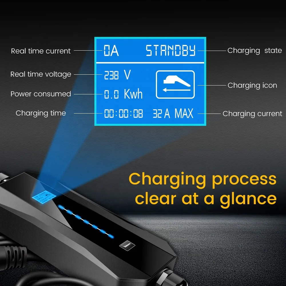 
Teison 230V AC Portable EV Home Charger for Electric Vehicle Charging 