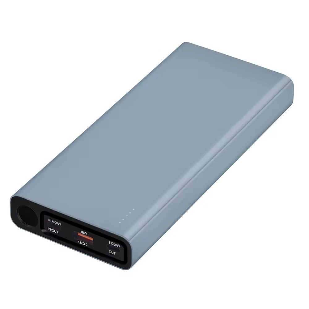 100W PD Ultra-Slim Power Bank with Dual USB Output Super Fast Charging iPad Laptops Smart Phones Type-C Input LI-Polymer Battery