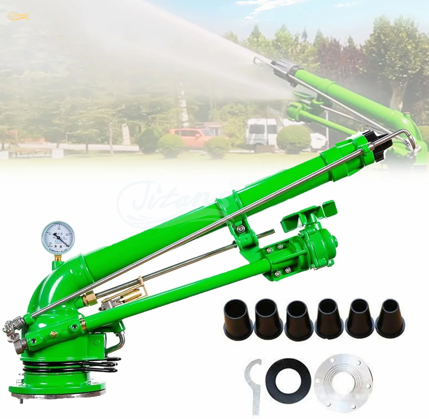 Titans 2inch Big Rain Gun Sprinkler for Farm Irrigation Impulse Garden Sprinkler