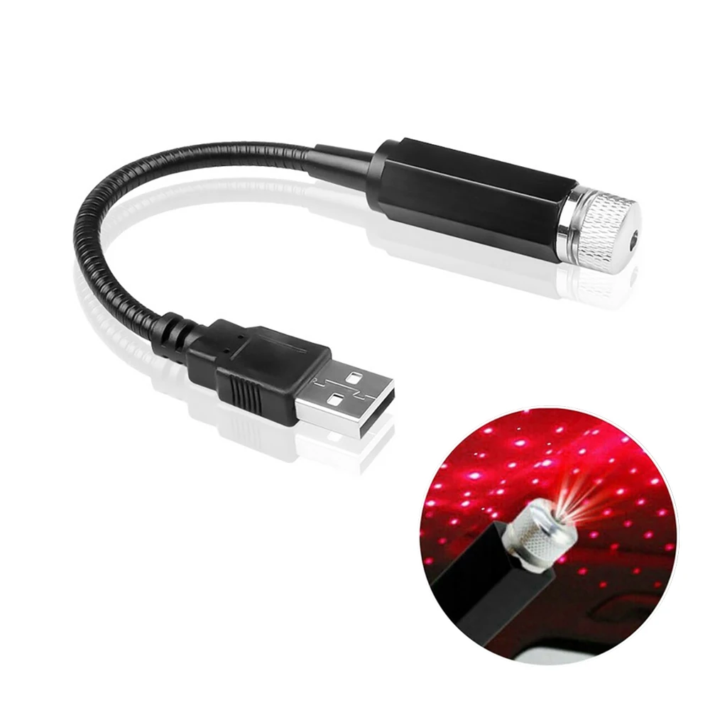 Car Roof Holiday Party Atmosphere Rotating Night Light Small Star LED Laser Light Lamp Lens Projector For Car