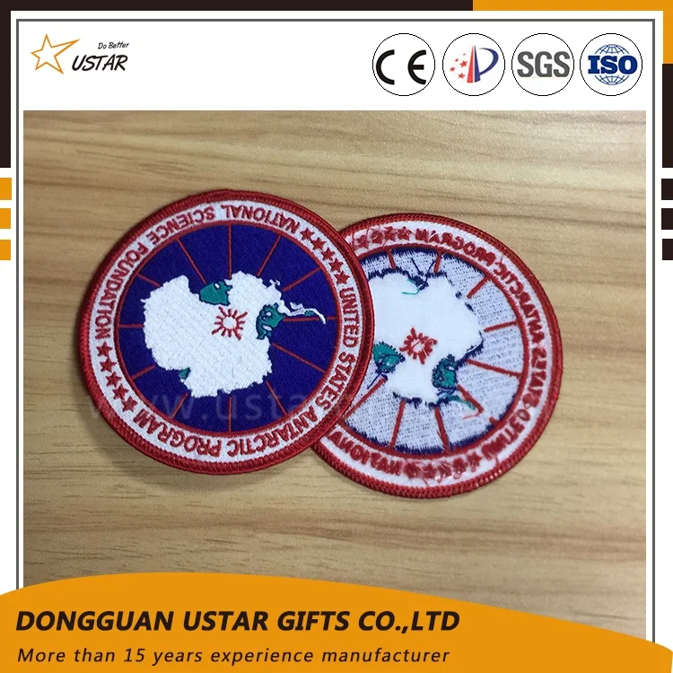 Embroidered Patch Manufacturers OEM Custom Made Brand Name Logo Patch Iron On Embroidered Patches Badges For Clothing