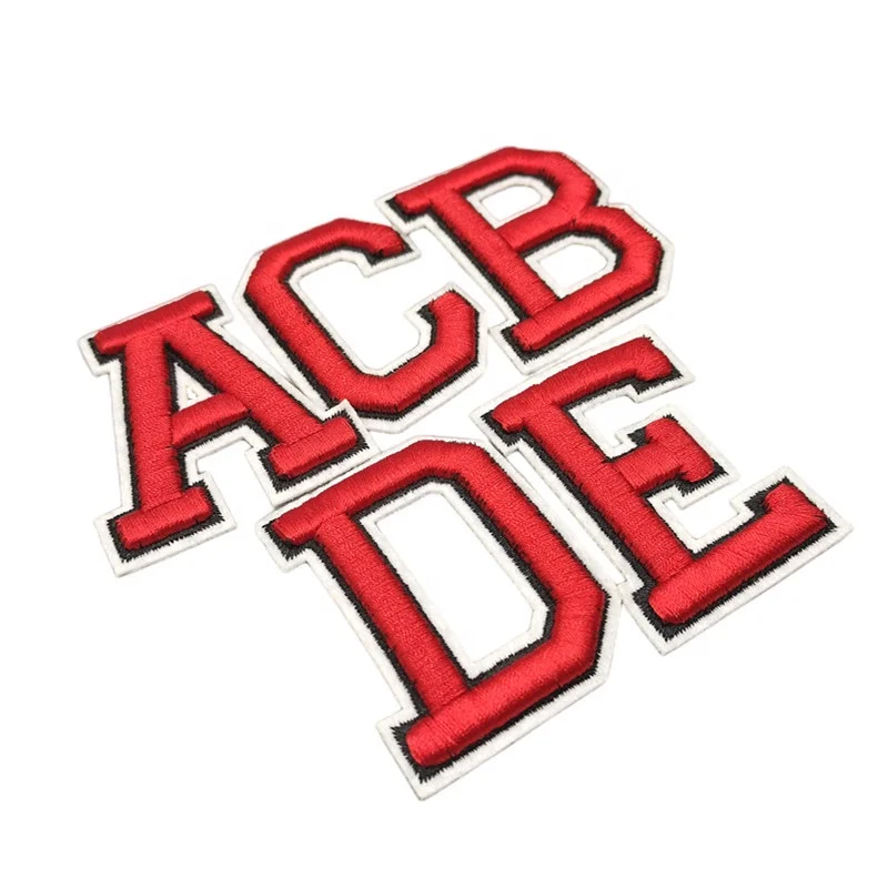Hot sell  3D Logo Letter Full Embroidered Patch Customized 3D Puff Embroidery Patches for Clothing