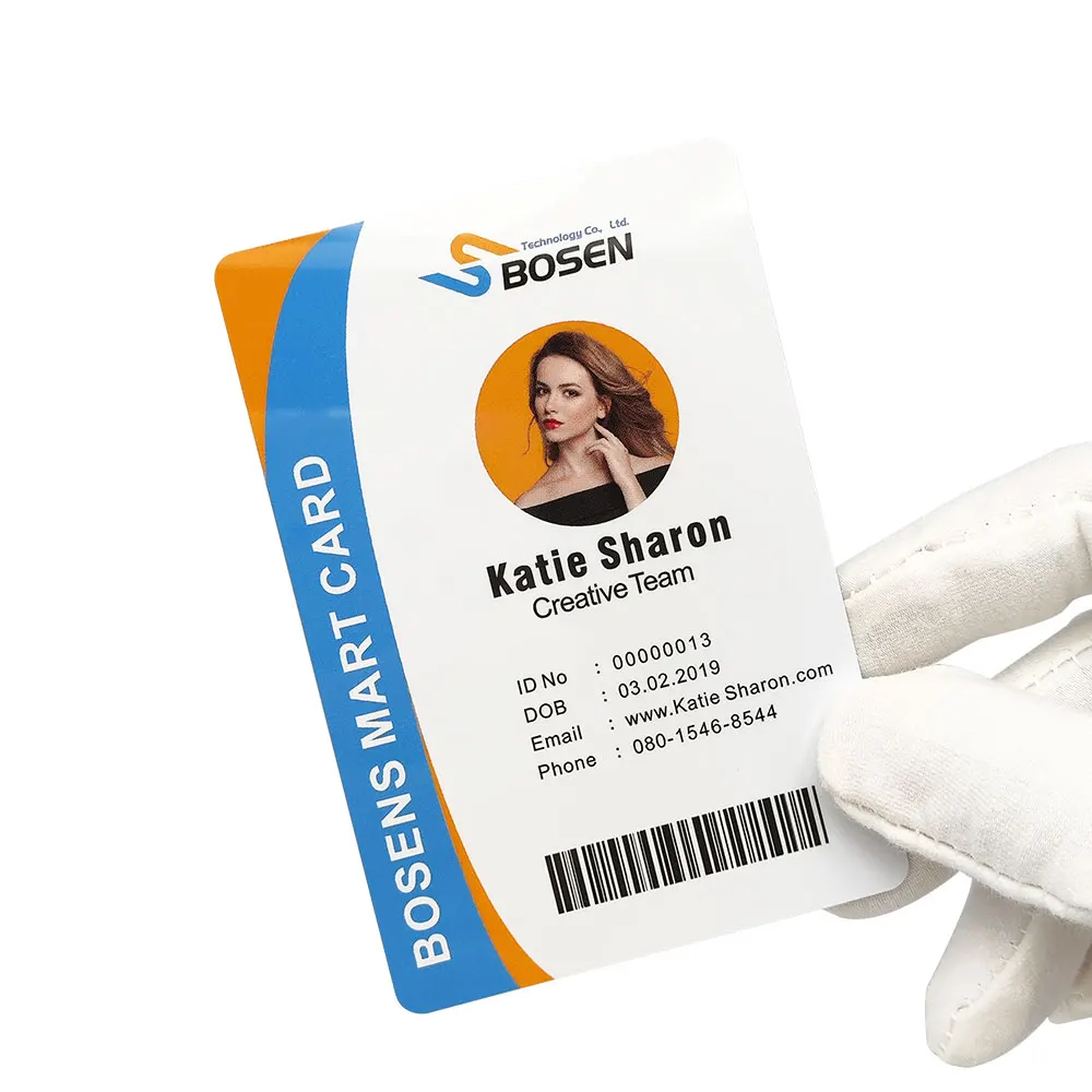 Customized Size Identification Card Event Working Staff Employee Badge PVC ID Card With Lanyard