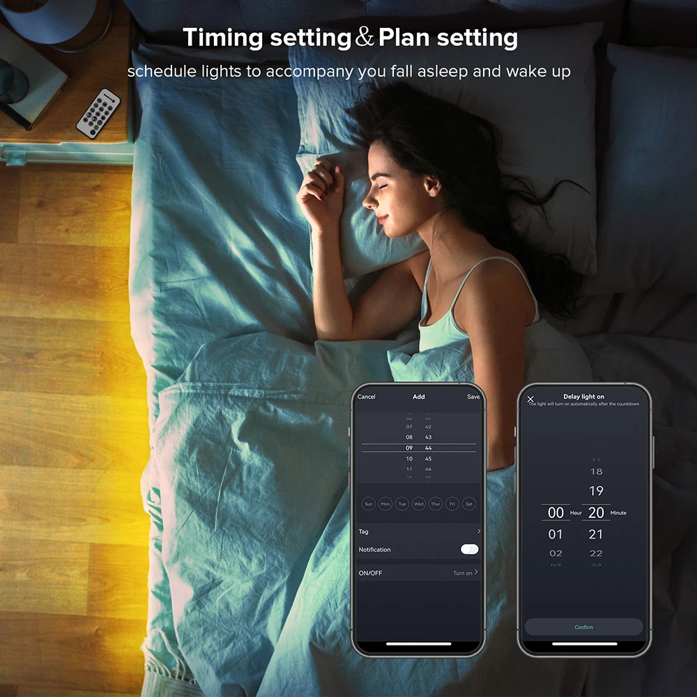 BTF FCOB CCT Led Lights Kit 640 LEDs Tuya Voice Wifi Blue tooth APP Dimmable Tunable White High Density FOB COB Led Light Strip