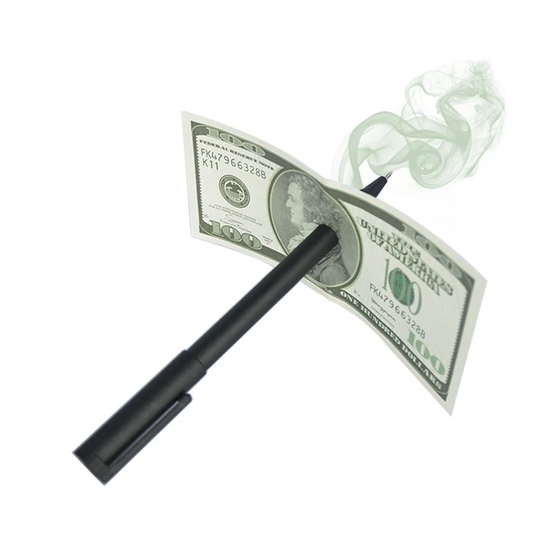 Fun Mgic Trick Toy Penetrating Dollars Through the Bill Magic Pen Professional Magician Toy