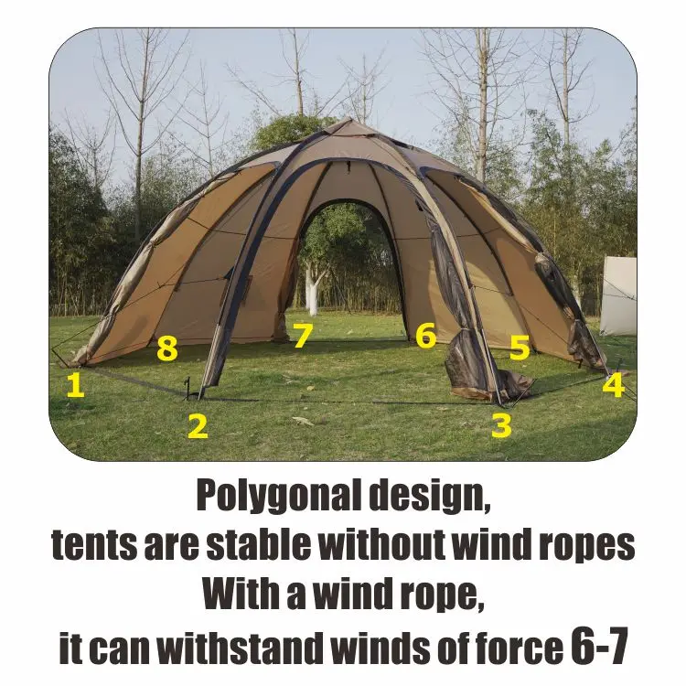 HOMFUL Exquisite Waterproof Emotional camping Tent Outdoor Glamping Tent Hot Tent