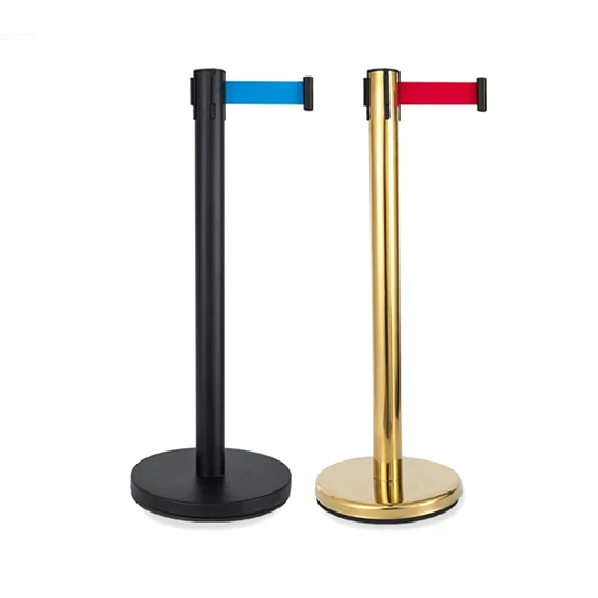 Wholesale Cheap Price Queue Stand Crowd Control Barrier VIP Pole Golden Color rope barriers