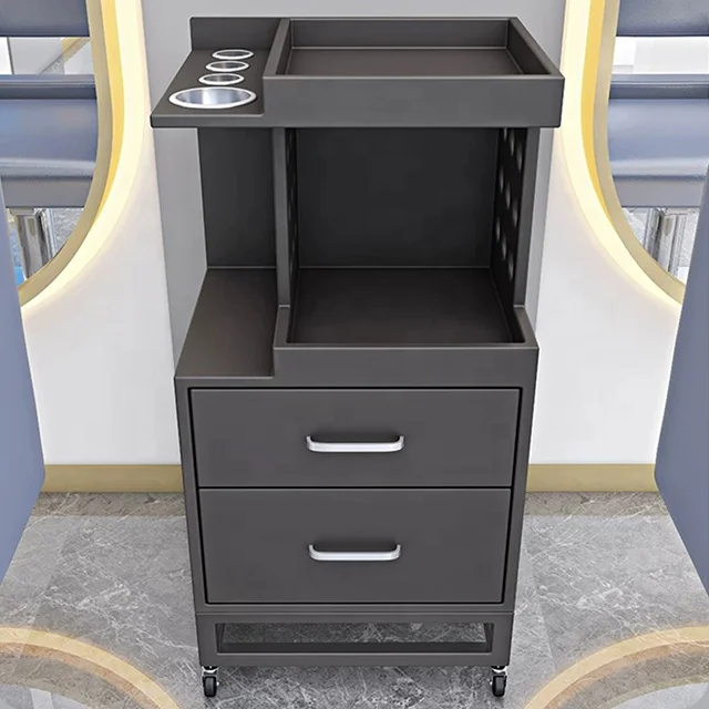 Barber cabinet station tattoo trolley salon cart