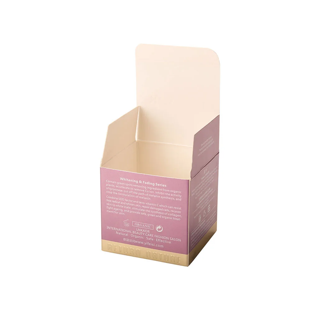 Cosmetics face cream packaging box skin care products white cardboard essence color box essential oil beauty box