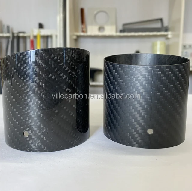 Высококачественная труба из углеродного волокна OEM 3K, реальный большой диаметр, трубы из углеродного волокна по индивидуальному размеру