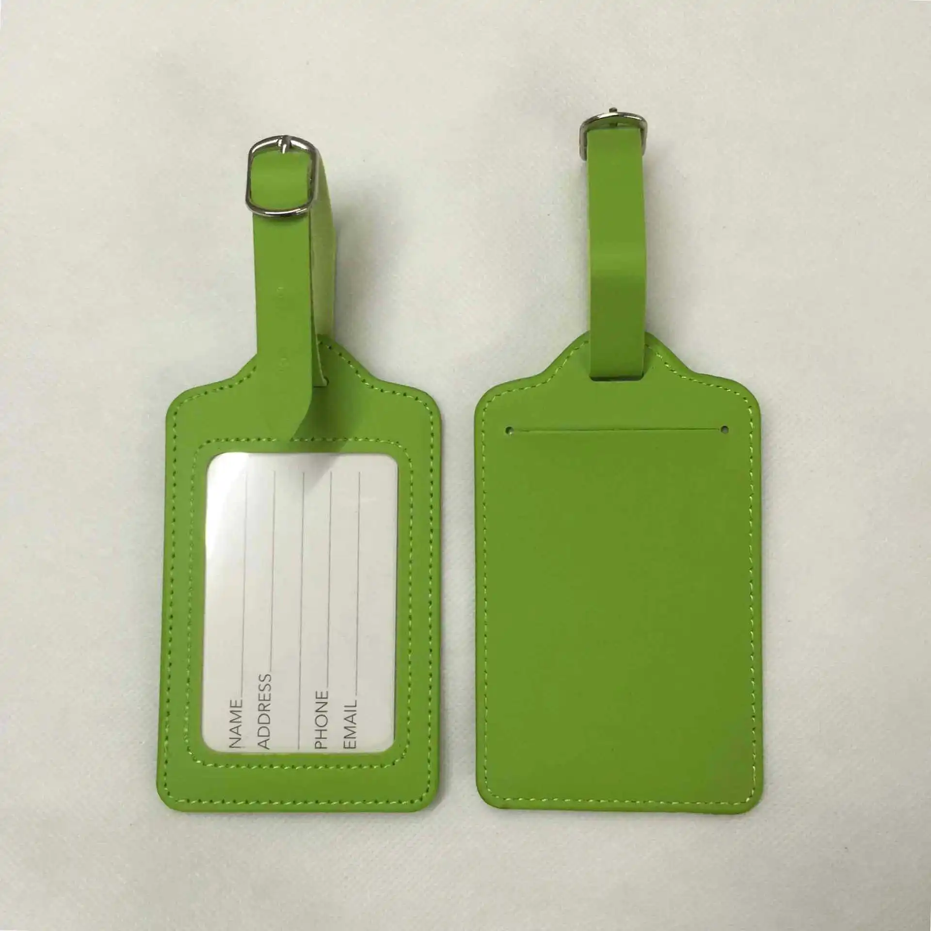 BSBH High Quality Custom PU Leather PVC Luggage Tags Logo Boarding Pass Name Tags  Fashionable Aircraft Bag Carabiner Keychain