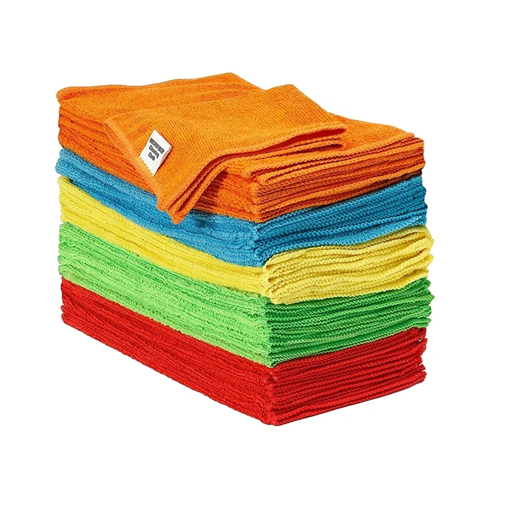40x40 Wholesale Colorful Car Detailing 100% Microfiber Micro Fiber Cleaning Cloth Microfiber Towels