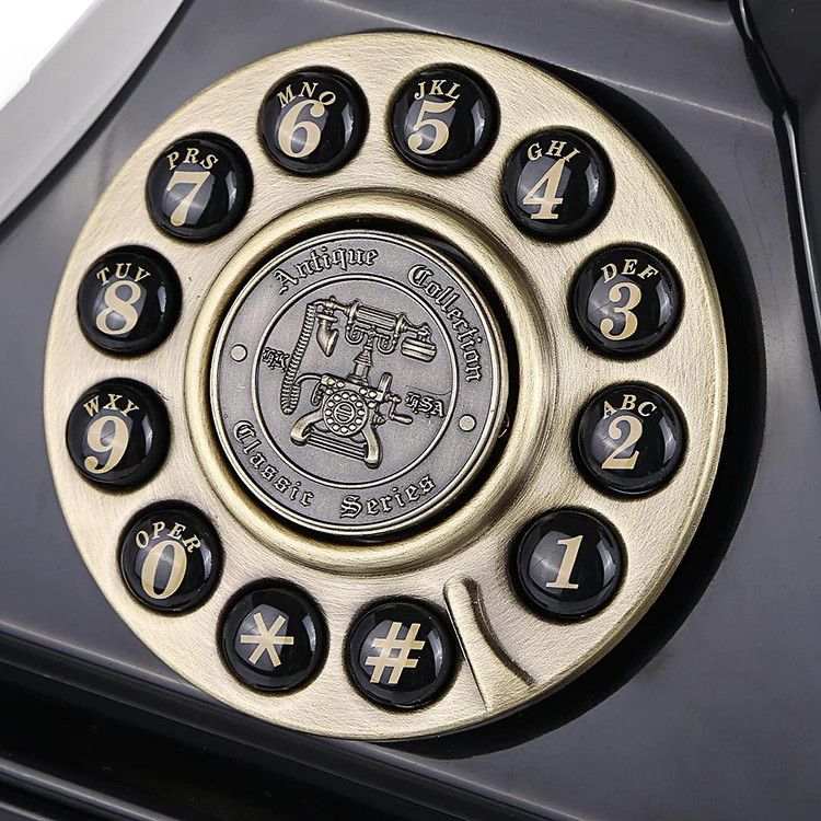 Home Decor Vintage Telephone Rotary Dial Corded Phone