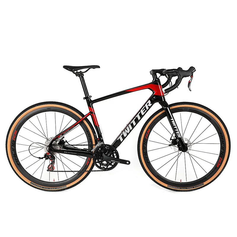 2024 New Design Carbon Road Bike Gravel Bike 22 Speed 700C Twitter GRAVEL Bicycle