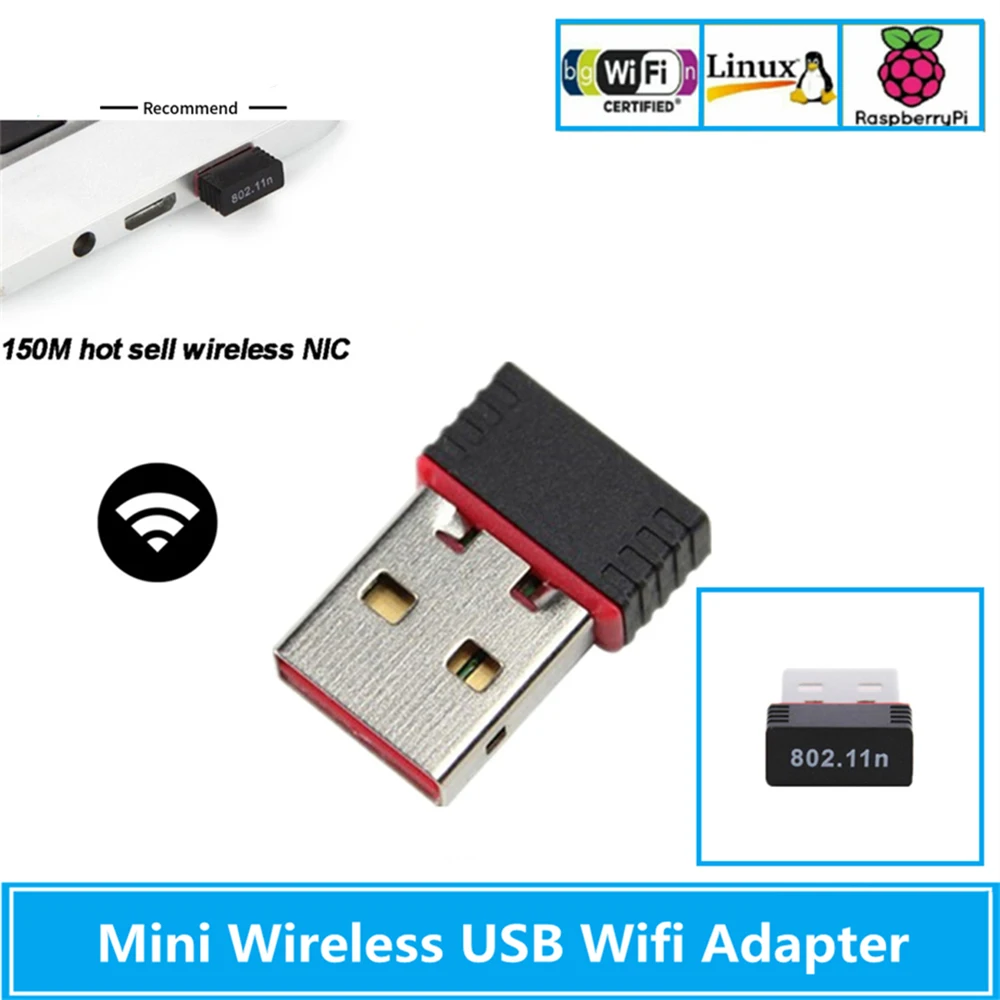  Беспроводной мини USB Wifi адаптер 802.11N 150 Мбит/с USB2.0 приемник сетевая карта для настольного ноутбука Windows