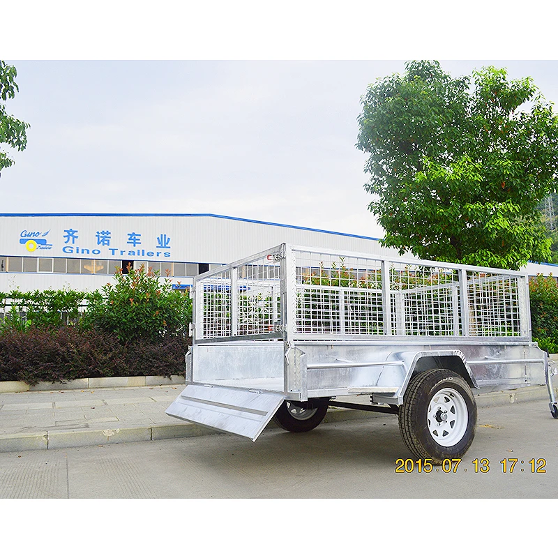 GINO Lightweight Boat Full Welded Single Axle Trailers Spmt Horse Trailer Door